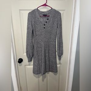 Sweater dress with cuffed sleeves